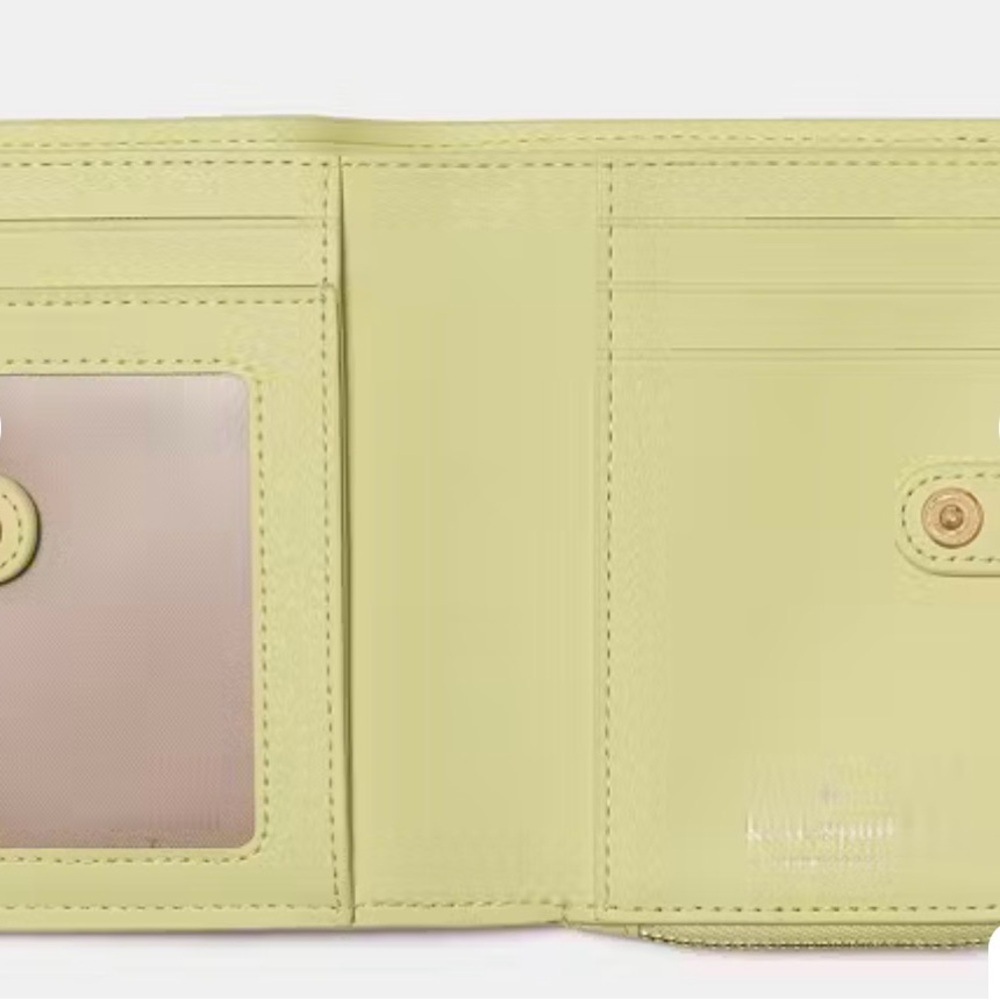 Kate Spade Gray and Yellow L-Zip Wallet - Picture 3 of 8